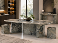 Dalles de marbre vert Como pour comptoirs de cuisine, baignoires autoportantes, tables basses, buffets en pierre et panneaux décoratifs