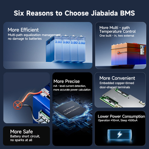 Jiabaida 3.2V LFP 3.7V NMC 30A 40A 50A 60A 10S <span class=keywords><strong>11S</strong></span> 12S 13S 14S 36V 15S 16S 48V 20S BMS Inteligente para Vehículos Eléctricos de Dos Ruedas con BT UART - Product Image 3