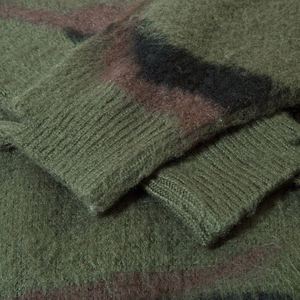 Custom OEM <b>Men</b> <b>Mohair</b> <b>Sweater</b> Jacquard Streetwear Winter Pullover Crew Neck Knitwear Casual Distressed Knit <b>Sweater</b> <b>Men</b> - Product Image 4