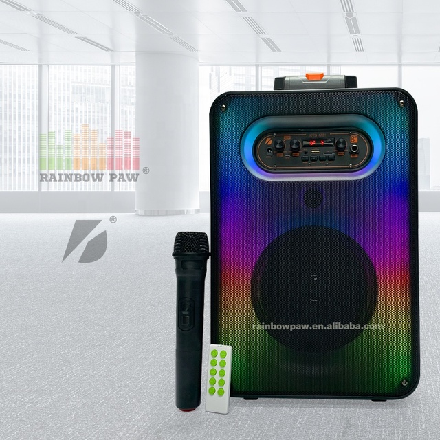 Kts-1761 Karaoke Party Kts Speaker Portable 8 Inch Trolley Outdoor Speaker Music Player Wireless Microphone and Remote Control