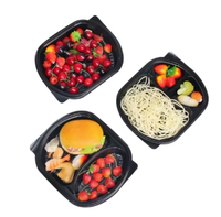 Maßgefertigte Recycelbare PP Flexible Plastik-Mikrowellengeeignete Lunchbox mit Transparentem Deckel für Sandwich, Pizza & Salat