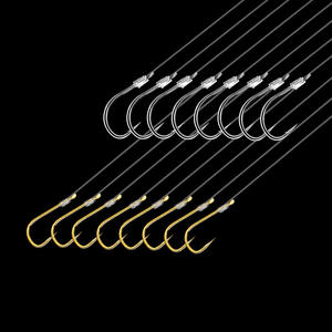 ชุดเบ็ดตกปลา JUQIWANG แบบสองตะขอ 5 ตัว ทำจากเหล็กกล้าคาร์บอนสูง ผูกด้วยมือ สำหรับตกปลาคาร์พในน้ำจืด - Product Image 5