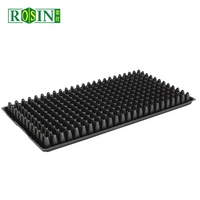 Plateau de Démarrage pour Semis en Plastique PS Noir 288 Cellules avec Dôme
