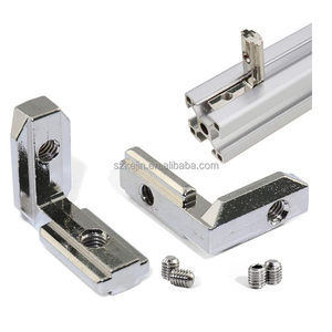 Bán Buôn <span class=keywords><strong>L</strong></span> Hình Dạng Bên Trong Kết Nối Cho 2020 3030 4040 Loạt T-Khe Cắm 6/8/10Mm Loạt Nhôm Hồ Sơ - Product Image 1