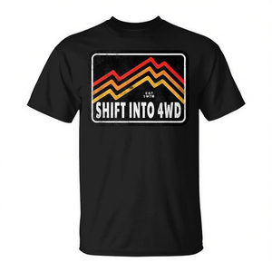 T-shirt Shift Into 4WD pour les amateurs de 4x4, avec un design graphique - Product Image 2