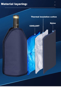 Logo personnalisé Refroidissement rapide Réutilisable Vin Glace Gel Pack Sac <span class=keywords><strong>de</strong></span> refroidissement Porte-bouteille Manchon refroidisseur pour <span class=keywords><strong>champagne</strong></span> <span class=keywords><strong>Blanc</strong></span> Rouge Vin Bière - Product Image 4