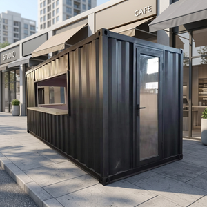 Maison conteneur modulaire préfabriquée en kit pour café en plein air et restauration rapide avec fenêtre <span class=keywords><strong>de</strong></span> service - Product Image 1
