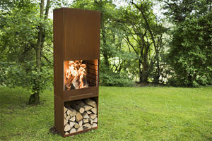 Corten steel extra large extérieur cheminée feu surround cheminée bois de luxe salon cheminée - Product Image 4
