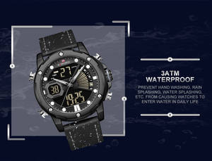 <span class=keywords><strong>NAVIFORCE</strong></span> <span class=keywords><strong>9172</strong></span> nuevo reloj de cuarzo para hombre, reloj Digital para hombre, resistente al agua, deportivo, de cuero genuino, marca superior, reloj de pulsera de lujo para hombre - Product Image 6