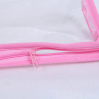 Sac de rangement transparent en PVC avec fermeture éclair pour cosmétiques, maquillage, bijoux, DIY, shopping, petit format, personnalisable