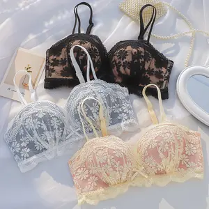 Bralette Empuk Cup Kecil 32 Ukuran A B Wanita, Beha Push Up Berkumpul Gadis Dewasa