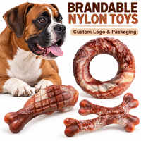 Jouet pour chien en nylon solide résistant à l'usure, marbré, réaliste, en forme d'os, pour chiens agressifs, pour Labrador Retrievers