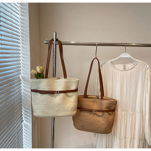 Chất Lượng Cao Tay Dệt Của Phụ Nữ Túi Cho Sử Dụng Hàng Ngày Công Suất Lớn Vai Túi Ưa Thích Mùa Hè Kỳ Nghỉ Rơm Túi - Product Image 1