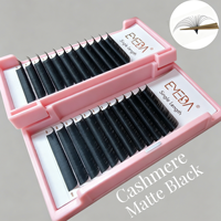 Extensions de cils individuelles EMEDA en velours, PBT coréen, effet cachemire, en plateaux, vente en gros, fournitures de cils effet vison mat