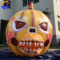 Modèle de citrouille gonflable personnalisé en tissu Oxford durable, effrayant, pour Halloween, publicité extérieure, événement, accessoire décoratif avec souffleur