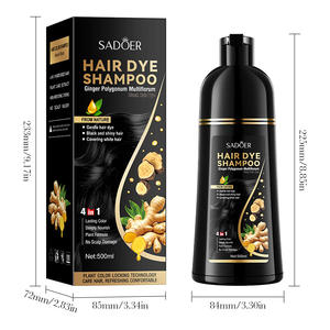 ผลิตภัณฑ์แบรนด์ส่วนตัว: น้ำยาย้อมผมสีดำขิงและโสม 500 มล. - สีน้ำตาลวอลนัทดำธรรมชาติ - Product Image 6