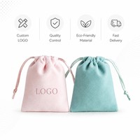 Pochettes en velours personnalisables avec cordon de serrage pour bijoux, cadeaux, faveurs de mariage, logo personnalisé, taille et couleur au choix, pochette de rangement en velours