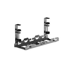 No Drill Cable Organizer Under Desk Socket Management Desktop Storage Rack Telescopic Shelf <b>Bracket</b> Adjustable Rectangle - Product Image 3