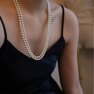 Collar Largo de <span class=keywords><strong>Perlas</strong></span> de Imitación PFT Hecho a Mano para Mujer, Estilo Chino, Vintage, Literario, con Forma Geométrica, Regalo de Moda para Verano - Product Image 2