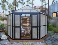 Serre de jardin en polycarbonate 10 mm, kit de serre pour extérieur, maison conteneur
