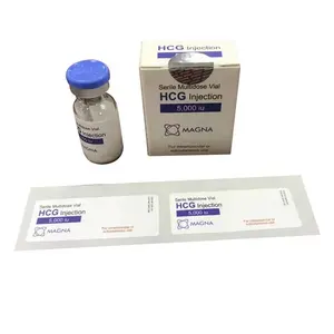 Фармацевтические пептиды Бодибилдинг hcg 5000iu флакон для инъекций коробка для упаковки