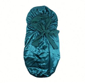 Bonnets anti-dérapants avec bande élastique réglable, taille jumbo, bonnet de nuit en satin pour femmes aux cheveux longs, bouclés ou tressés - Product Image 3