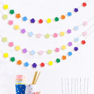 Macaron Color <span class=keywords><strong>Series</strong></span> Sunflower Daisy Flags Small Paper Flower Color Stripes <span class=keywords><strong>Novedades</strong></span> para fiestas infantiles para celebraciones navideñas - Product Image 1