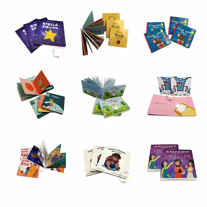 Hard Busy Mini abc Alphabet Assorted English Baby Boardbook Kids Children Story Custom Board Book Set Print Service on Demand
