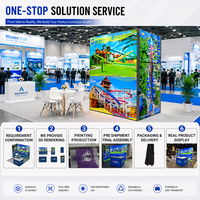 Espositore Portatile in Alluminio Economico e Personalizzabile con Illuminazione e Insegna per Eventi di Marketing