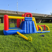 Château gonflable 3 personnes en PVC Oxford avec toboggan aquatique et souffleur, vente directe d'usine Jumping Dear