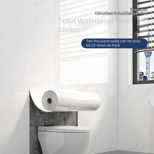 Pegatinas de pared de mármol de imitación de PVC autoadhesivas-modernas impermeables para decoración de pared de salón de cocina - Product Image 2