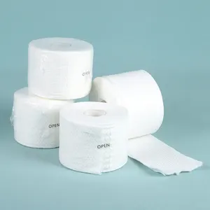 Lenços umedecidos de tecido não tecido spunlace 100% viscose pérola personalizados de fábrica, material hidrofóbico, lenços umedecidos para rosto
