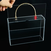Boîte en acrylique vitrine avec poignée Boîtes à bonbons de mariage