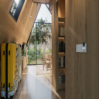 Maisons minuscules triangulaires à assemblage rapide, maison en aluminium de luxe de 20 pieds en forme de A, maison triangulaire pour hôtels, maison préfabriquée