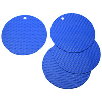 Sous-verre rond en silicone à pois avec logo personnalisé, résistant à la chaleur, antidérapant, support de casserole, dessous de plat, nappe de table, tapis de cuisine
