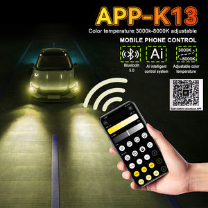 Nuevas Bombillas LED H4 de 130W y 12V con Control por Aplicación, Luz Blanca y Amarilla para Niebla y Conducción, Resistentes al Agua IP67, 11000LM, Ajuste Universal para Automóviles - Product Image 4