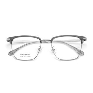 Monture de lunettes ovale en alliage pour homme Danyang 8066, monture intégrale, verres acryliques anti-UV, design quadrilatéral linéaire - Product Image 5