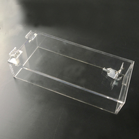 Bestseller Clear Acryl Scharnier Box mit Schloss und Deckel Best Display Rack für die Lagerung