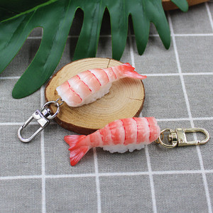 Porte-clés pendentif réaliste en résine, modèle de poisson sushi japonais, pour femmes, breloque décorative pour sac, thème <span class=keywords><strong>cuisine</strong></span> - Product Image 2