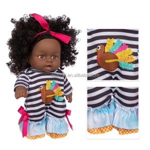 DEAR BEI Q8-051 Poupée Reborn Bébé Princesse Noire en Vinyle Souple de 8 Pouces avec Cheveux Bouclés Lumineux, Jouet Très Mignon et Réaliste - Product Image 3