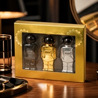 Deold En Stock Stargazer Astronaut OEM Logo Personnalisé Marque Privée Vente en Gros Coffret Cadeau de 3 Parfums EDP Métalliques en Bouteille