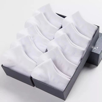 Chaussettes jetables d'affaires décontractées Chaussettes d'équipage confortables en gros Chaussettes de couleur unie simples et douces pour hommes