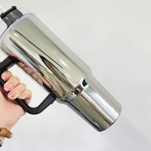 Mug de voyage isotherme en acier inoxydable à double paroi de 40 oz, avec poignée, pour sublimation, couleur dégradée effet miroir magique - Product Image 3