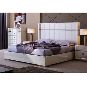 High Quality Wood Furniture Bed Room Furnitures 11NAA008 Bed Frame Modern King Size Storage Bed
