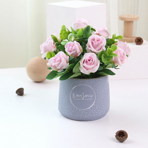 Nordic Style Home Interior Deco Artificial Table Flower Simulation Plant Bonsai <b>Ornaments</b> Flower Mini Bonsai Flower Pot - Product Image 3