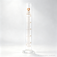 Cylindre gradué en verre, verre borosilicate résistant à la chaleur, verrerie de laboratoire pour la mesure de liquides, vente en gros (5ml-2000ml)