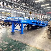 Rampe de chargement portable pour camions, niveleur de quai mobile, plateforme de chargement/déchargement hydraulique manuelle en acier à haute teneur en manganèse