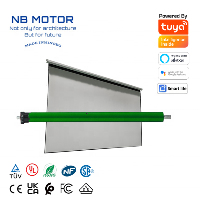 NB MOTOR Electronic 35mm DC Motorized Binds Tubular Motor With Remote Control for Projector Screen