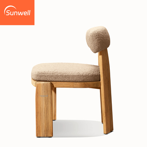 Ensemble <span class=keywords><strong>de</strong></span> salle à manger d'extérieur en teck moderne <span class=keywords><strong>pour</strong></span> jardin, patio, <span class=keywords><strong>balcon</strong></span>, hôtel, parc et complexe hôtelier - Product Image 6