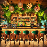 Ensemble de mobilier de restaurant commercial moderne et luxueux, table et chaises en bois massif durables pour hôtels, cafés et restaurants chinois